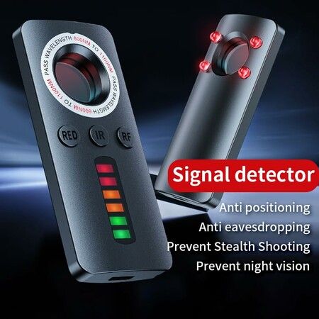 Hidden Camera Detector Anti-Spy Bug Detector GPS Tracker RF Signal Scanner Listening Device Finder Wireless Rechargeable for Hotel Car Bathroom