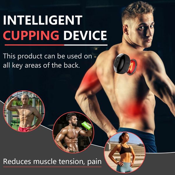 5-in-1 Smart Cupping Massager,Red Light Massager,Knots,Aches,Muscle Soreness,Circulation & Tighter Skin,Portable Cupping Kit (2 Pack)