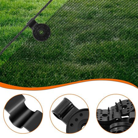 20 Pcs Shade Cloth Plastic Clips Round Plastic Black Clips for Sun Shade Net, Anti Bird Netting, Garden Netting, Shade Netting, Shade Fabric Accessories