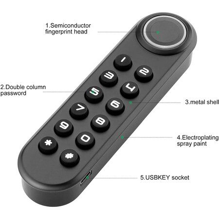 Fingerprint Cabinet Lock, Smart Electronic Cabinet Locks Suitable for Office Cabinet, Wardrobes, Liquor