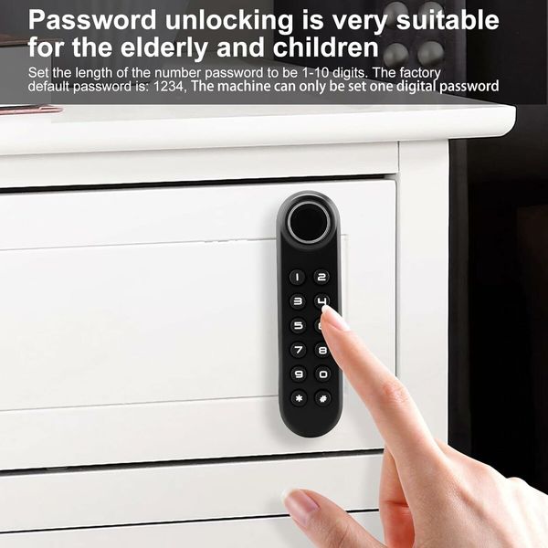 Fingerprint Cabinet Lock, Smart Electronic Cabinet Locks Suitable for Office Cabinet, Wardrobes, Liquor