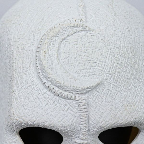 Superhero Knight Mask Marc Spector Latex Helmet Moon Cosplay Costume Props Halloween Party Masquerade White