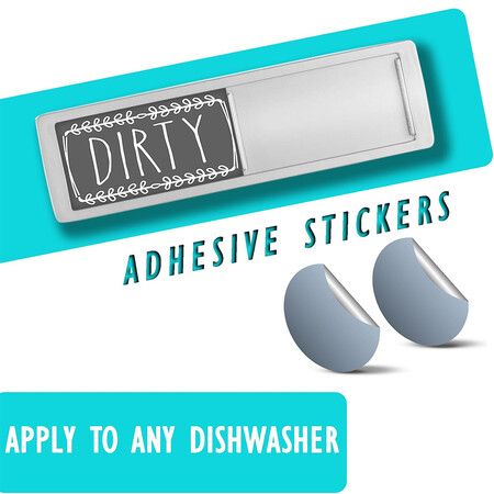 Dishwasher Magnet Clean Dirty Sign, Clean Dirty Magnet for Dishwasher, White