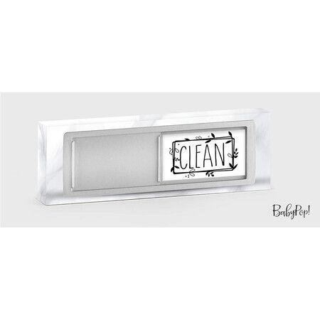 Dishwasher Magnet Clean Dirty Sign, Clean Dirty Magnet for Dishwasher, White