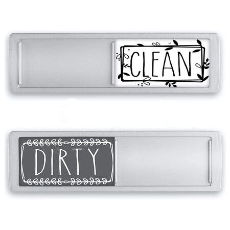 Dishwasher Magnet Clean Dirty Sign, Clean Dirty Magnet for Dishwasher, White