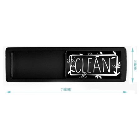 Dishwasher Magnet Clean Dirty Sign, Clean Dirty Magnet for Dishwasher, Black