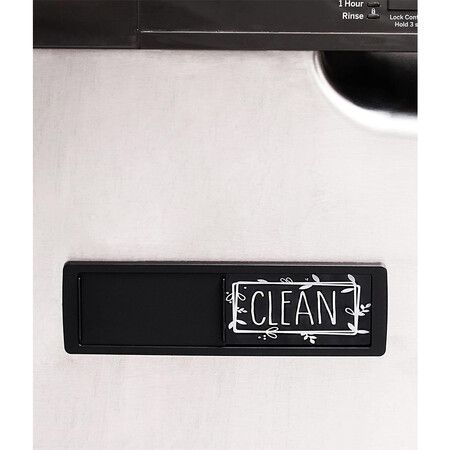 Dishwasher Magnet Clean Dirty Sign, Clean Dirty Magnet for Dishwasher, Black