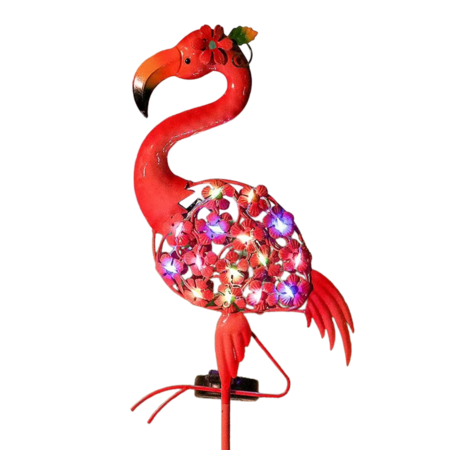 Solar Lights Outdoor Christmas Decorative Lights Colorful Led Solar Flamingo Garden Lights for Lawn Patio for Yard