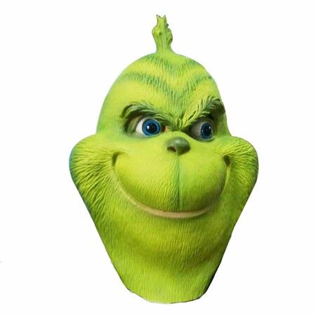 The Grinch Mask Costume Halloween Christmas Party Green Full Head Mask