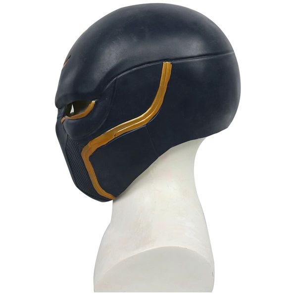 Superhero Knight Mask Marc Spector Latex Helmet Moon Cosplay Costume Props Halloween Party Masquerade Black