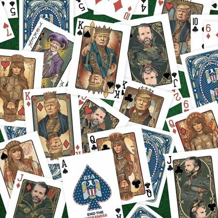 Trump Family Poker Playing Cards for Poker Nights, 52 Cards and 2 Jokers