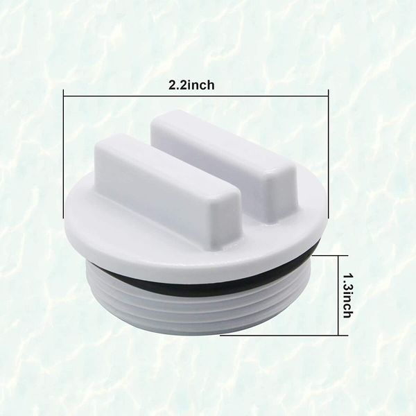 2 Pcs 1.5 Inch Threaded Pool Spa Return Winterizing Plug with O Ring for Winterizing Pools, SP1022C Pool Filter Drain Plug During Winter Season