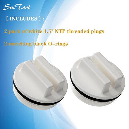 2 Pcs 1.5 Inch Threaded Pool Spa Return Winterizing Plug with O Ring for Winterizing Pools, SP1022C Pool Filter Drain Plug During Winter Season