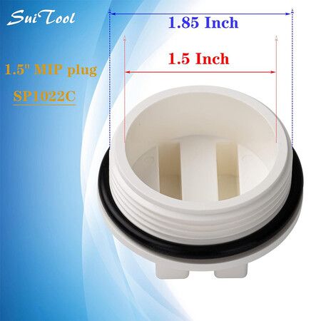 2 Pcs 1.5 Inch Threaded Pool Spa Return Winterizing Plug with O Ring for Winterizing Pools, SP1022C Pool Filter Drain Plug During Winter Season