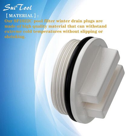 2 Pcs 1.5 Inch Threaded Pool Spa Return Winterizing Plug with O Ring for Winterizing Pools, SP1022C Pool Filter Drain Plug During Winter Season