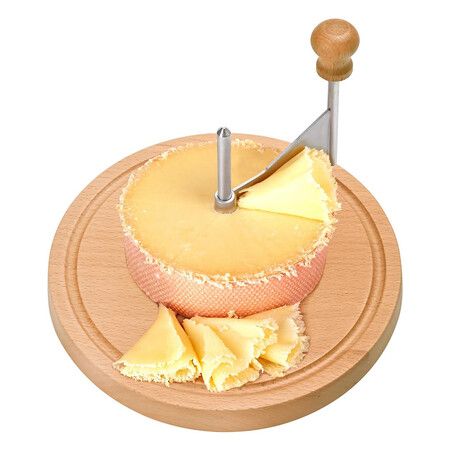 Wooden Cheese Curler, 8.5 Inches Cheese Cutter Stainless Steel Cheese Shaver