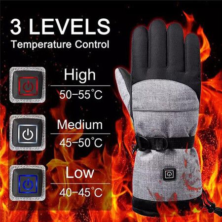 Winter Heated Gloves Battery Case Gloves for Women Men Skiing Hiking Climbing Driving Bike