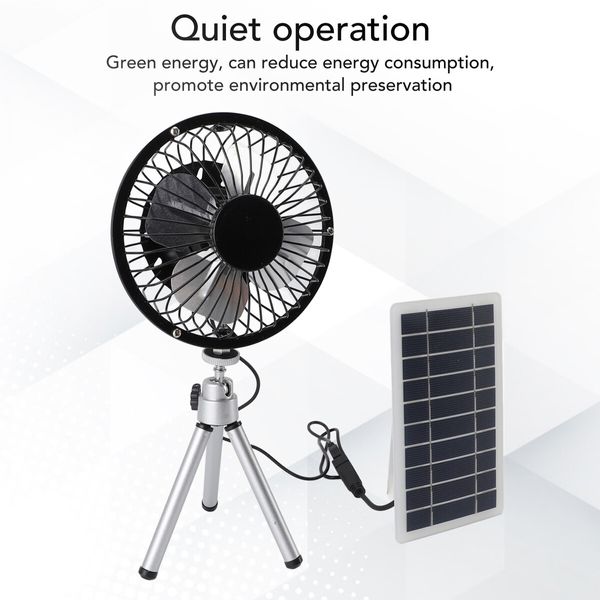 Solar Powered Fan Ventilator Home Greenhouse Pet Chicken House Cooling Quiet Energy Saving Outdoor Air Circulation Portable Gadget Travel