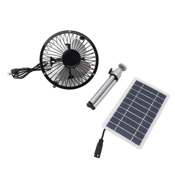 Solar Powered Fan Ventilator Home Greenhouse Pet Chicken House Cooling Quiet Energy Saving Outdoor Air Circulation Portable Gadget Travel