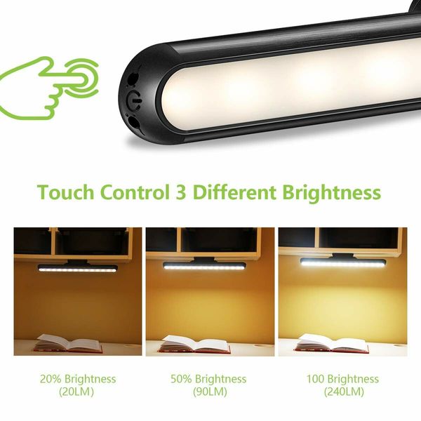 Dimmable Touch Light Bar Portable Rechargeable Wall Mounted Stick On Bunk Bed Lamp Magnet Mount