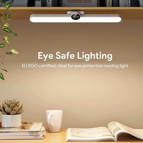 Digital Wall Reading Light, Desk Lamp Dimmable Gesture Control Magnetic Rechargeable Light