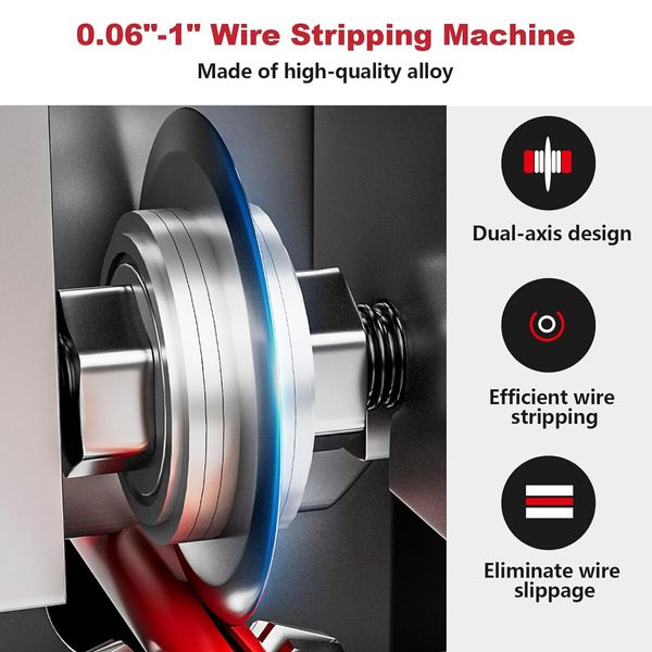 Manual Wire Stripping Machine Gauge Wire 0.06-1 inches,Scrapping Copper Wire Peeler Machine,Drill Powered Hand Crank Wire Stripper Tool for Scrap Copper Recycling