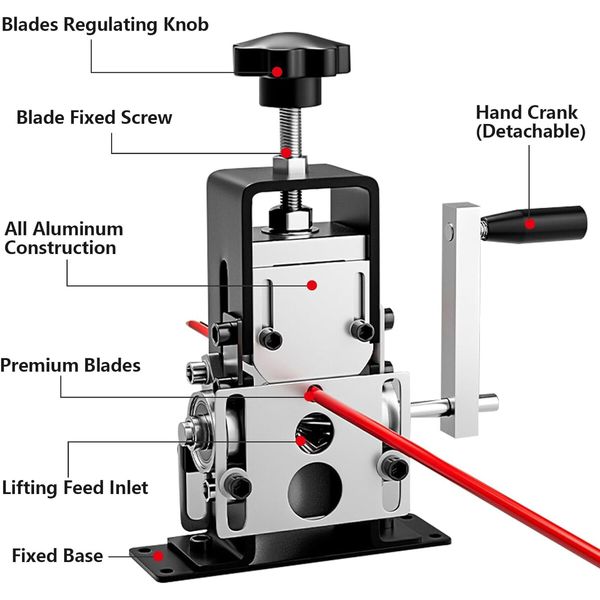 Manual Wire Stripping Machine Gauge Wire 0.06-1 inches,Scrapping Copper Wire Peeler Machine,Drill Powered Hand Crank Wire Stripper Tool for Scrap Copper Recycling