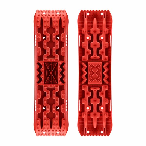 4WD Recovery Boards 4x4 Off Road Wheel Drive Tracks Traction Mats Tyre Ladder Pads for Truck Mud Sand 2PCS with Jack Base