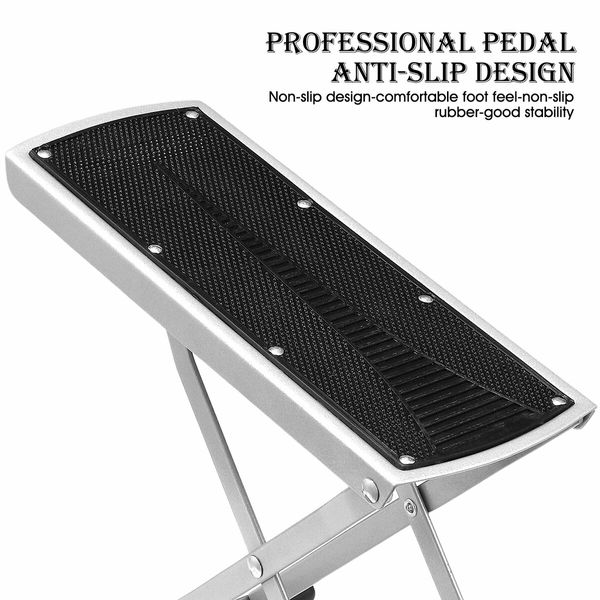 Pedicure Foot Rest Stool Adjustable Ergonomic Folding Footrest Footstool Stand Portable Nonslip Foldable Holder for Nail Salon Home Beauty