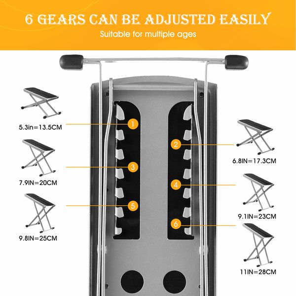 Pedicure Foot Rest Stool Adjustable Ergonomic Folding Footrest Footstool Stand Portable Nonslip Foldable Holder for Nail Salon Home Beauty