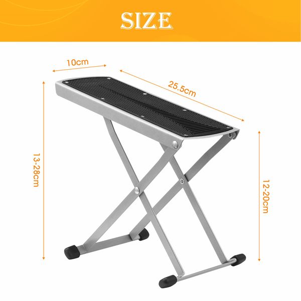 Pedicure Foot Rest Stool Adjustable Ergonomic Folding Footrest Footstool Stand Portable Nonslip Foldable Holder for Nail Salon Home Beauty