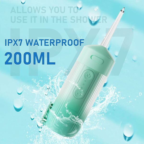 Portable Water Flosser for Teeth Travel, Mini Small Water Flosser, Green