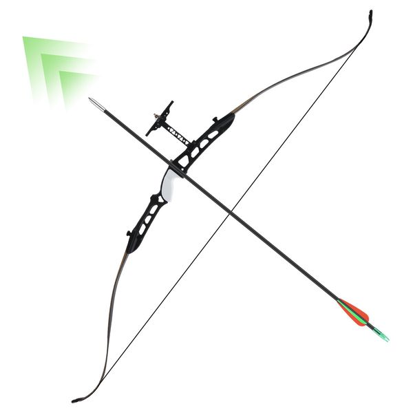 Takedown Recurve Bow and Arrows 68 Inch Sports Archery Hunting Target Shooting Games Outdoor Exercise Equipment 22lbs RH