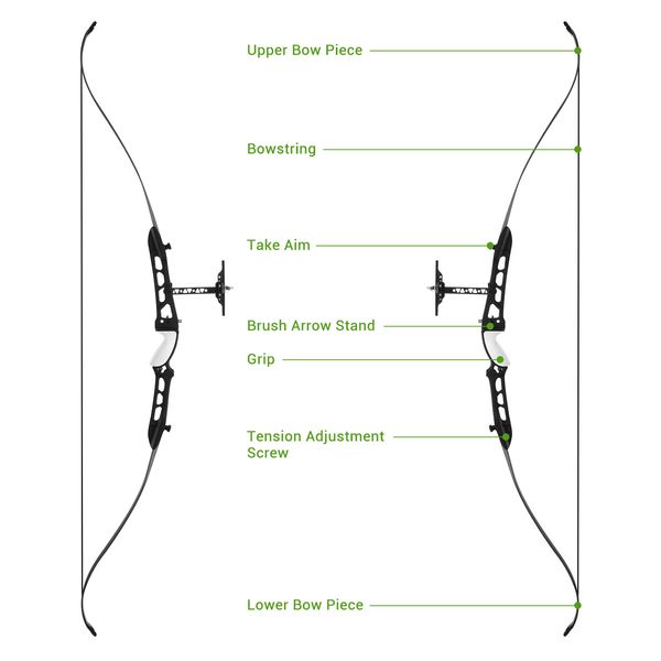 Takedown Recurve Bow and Arrows 68 Inch Sports Archery Hunting Target Shooting Games Outdoor Exercise Equipment 22lbs RH