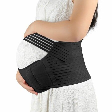 Belly Bands For Pregnant Women, Pregnancy Belly Support Band, Black Color, Size XXL