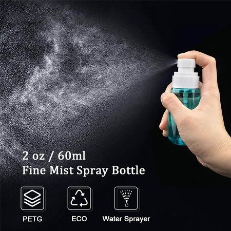 2Pcs Small Spray Bottle Travel Size 100ml, Mini Travel Sized Spray Bottles for Toners, Face and Hair Mist