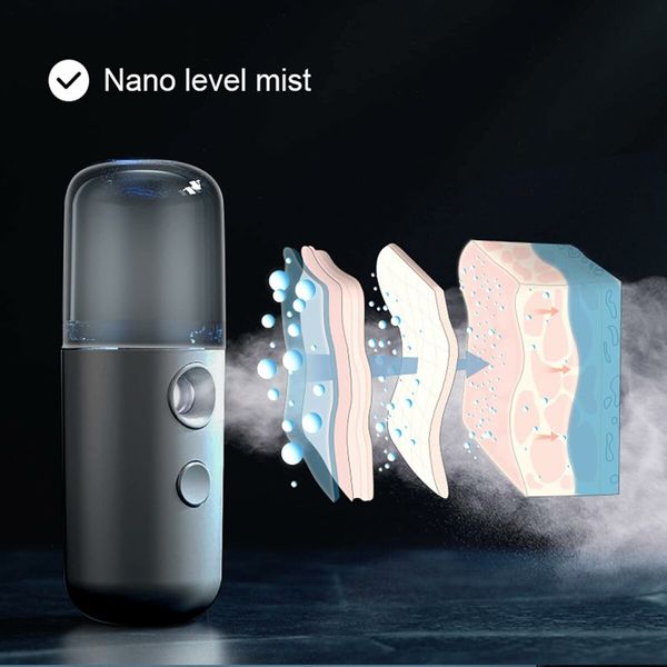 Nano Mist Sprayer, Moisturizing Nano Facial Mister, Black