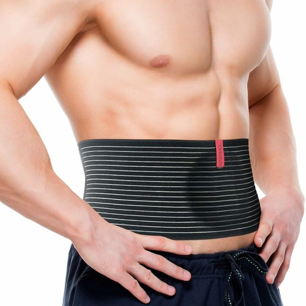 Umbilical Hernia Belt for Women and Men, Abdominal Support Binder with Compression Pad, Small and Medium