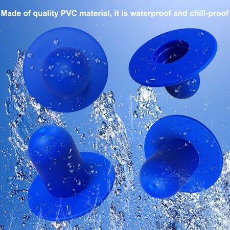 4 PCS Swimming Pool Pump Strainer Hole Plug Replacemen for Bestway Intex Pools Ground Swimming Plug Wall Plug Stopper (Blue)