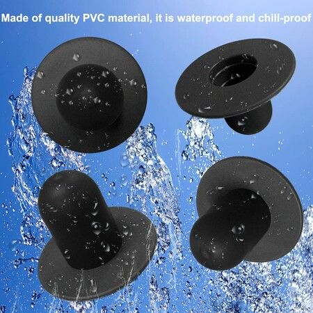 4 PCS Swimming Pool Pump Strainer Hole Plug Replacemen for Bestway Intex Pools Ground Swimming Plug Wall Plug Stopper (Black)