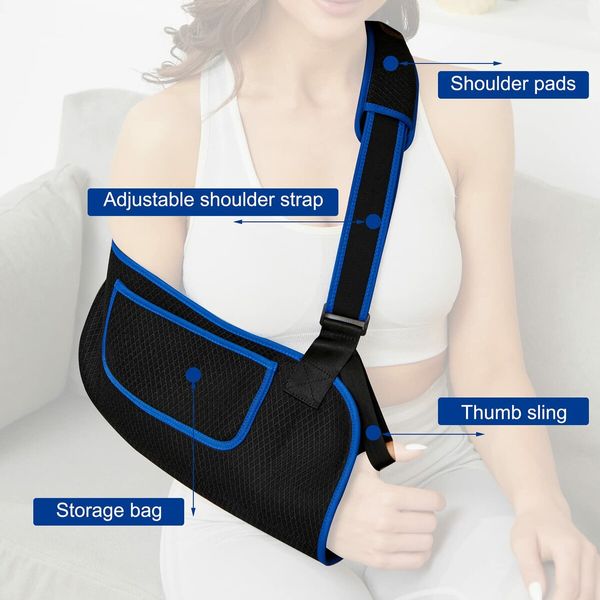 Arm Sling for Shoulder Injury Rotator Cuff Torn Wrist and Elbow Surgery for Left and Right