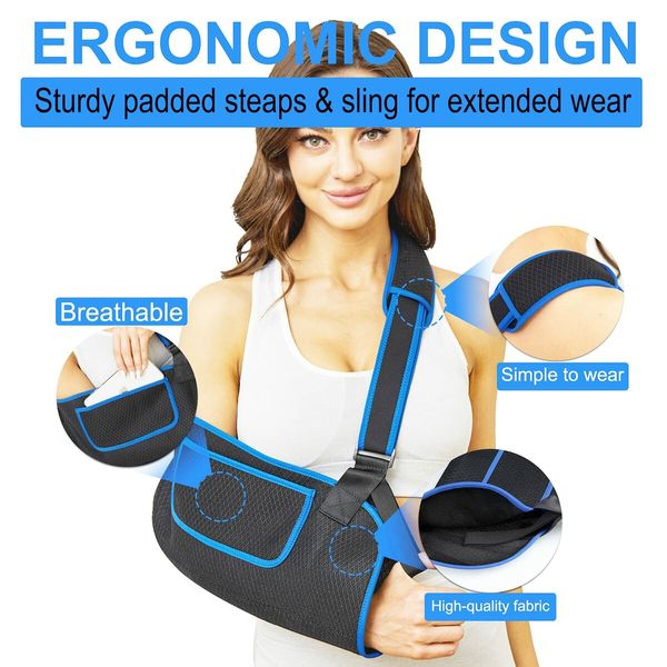 Arm Sling for Shoulder Injury Rotator Cuff Torn Wrist and Elbow Surgery for Left and Right