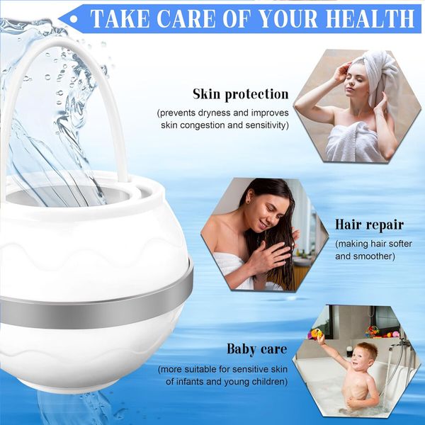 Bath Ball Filter,8 Stages Bath Filter,Removes Hundreds of Contaminants,Purify Your Bathwater