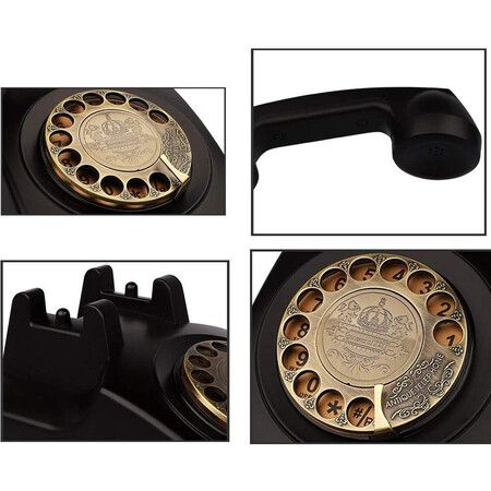 Antique Phones Corded Landline Telephone Vintage Classic Rotary Dial Home Phone of 1930s Old Fashion Business Phones Home Office Decor Landlines