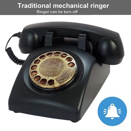 Antique Phones Corded Landline Telephone Vintage Classic Rotary Dial Home Phone of 1930s Old Fashion Business Phones Home Office Decor Landlines