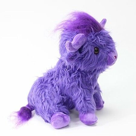 25cm Highland Cow Plush Toy Animal Doll Soft Stuffed Girls Boys Gift Toy Color Purple