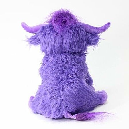 25cm Highland Cow Plush Toy Animal Doll Soft Stuffed Girls Boys Gift Toy Color Purple