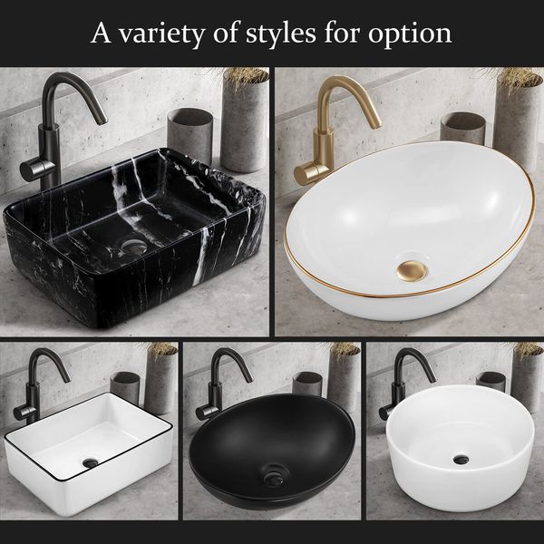 Bathroom Sink Basin Vanity Vessel Ceramic Washing Hand Wash Bowl Above Counter Toilet Bath Countertop Modern Marble Rectangle