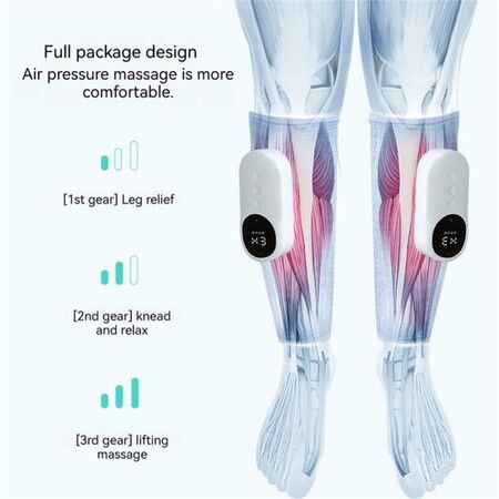 Electric Leg Massager Wireless Calf Massager Legs Relaxation Air Pressure Kneading Massage Device Airbag Vibration Leg Massager