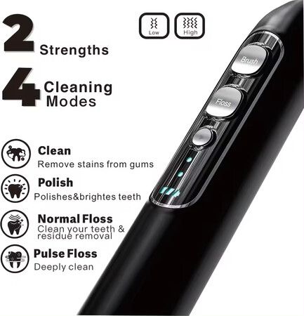 3in1 Ultrasonic Electric Toothbrush Water Flosser Pulse Clean Brushing Flushing Teeth brush